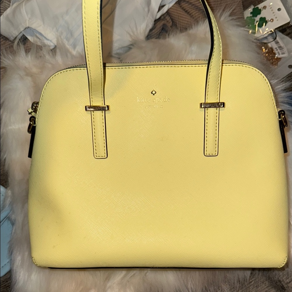 Kate Spade Yellow Satchel Dome Bag